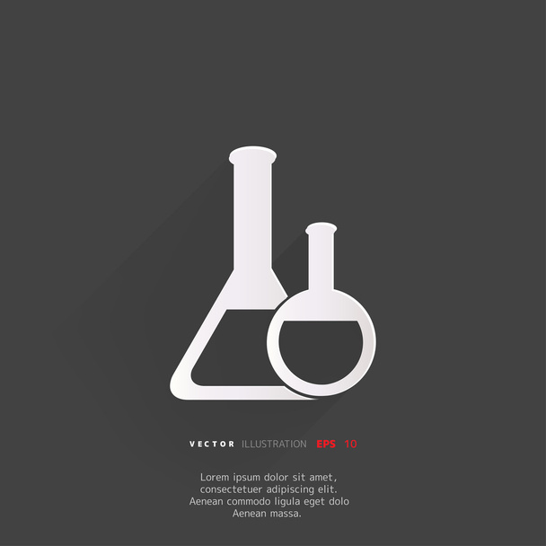lékařské flack, chemické eequipment web ikony - Vektor, obrázek