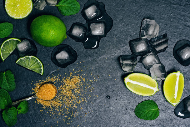 Ingredients for mojito. - Photo, image