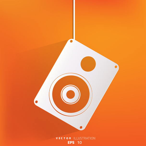 Subwoofer web icon - Vector, Image