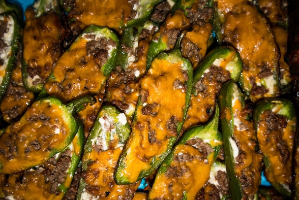 Tray of Homemade Jalapeno Poppers served at a party - Foto, immagini