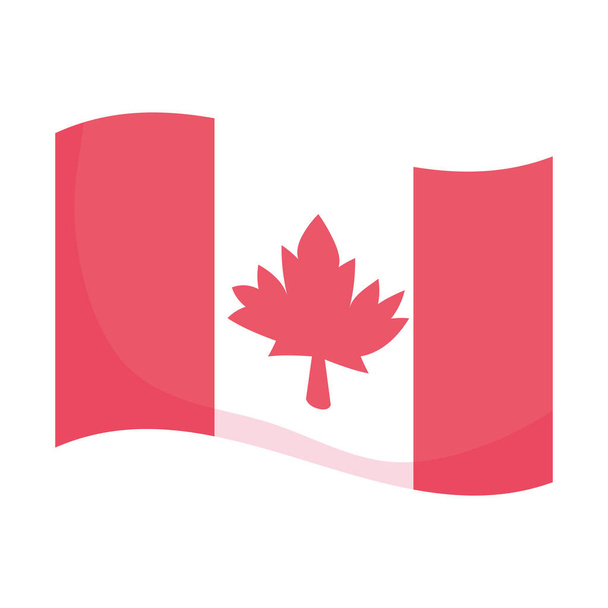Izolowany projekt wektora bandery kanadyjskiej - Wektor, obraz