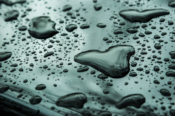 Abstract Background of raindrop early morning after heavy  rain - Foto, imagen