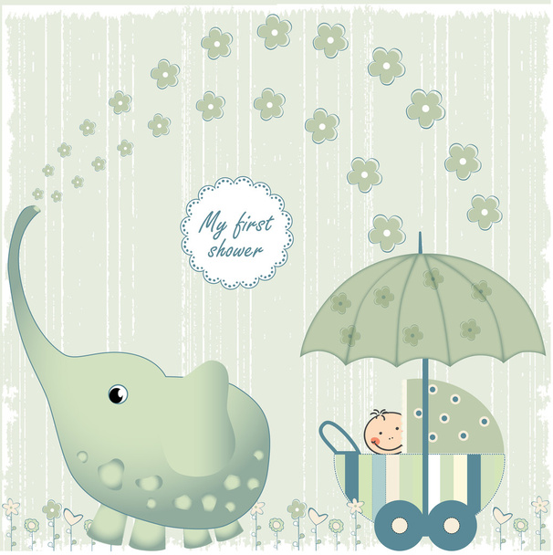 First baby shower - Vector, Image
