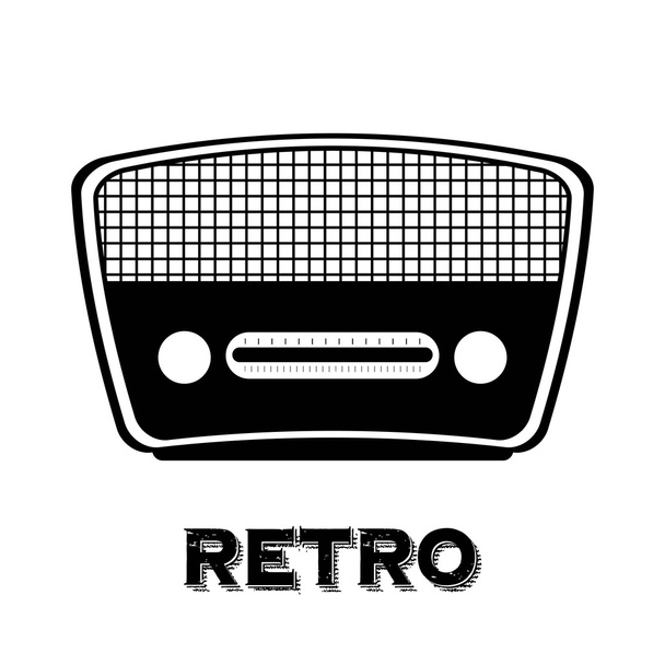 古いラジオ - ベクター画像