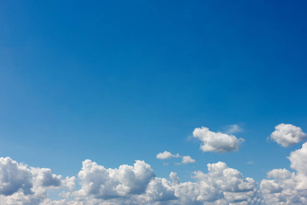 Beautiful blue sky with clouds background.Sky clouds.Sky with clouds weather nature cloud blue - Photo, Image