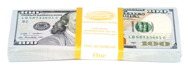 Pacchetto (bundle) di nuovi dollari da vicino
 - Foto, immagini