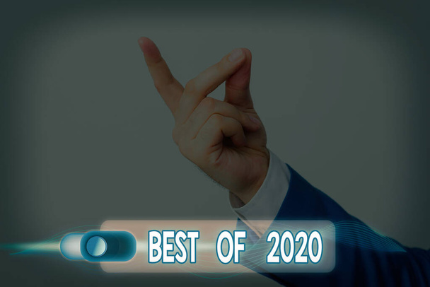 Κείμενο σήμα δείχνει Best Of 2020. Εννοιολογική φωτογραφία μεγάλα και θαυμάσια πράγματα και γεγονότα συνέβησαν το 2020. - Φωτογραφία, εικόνα