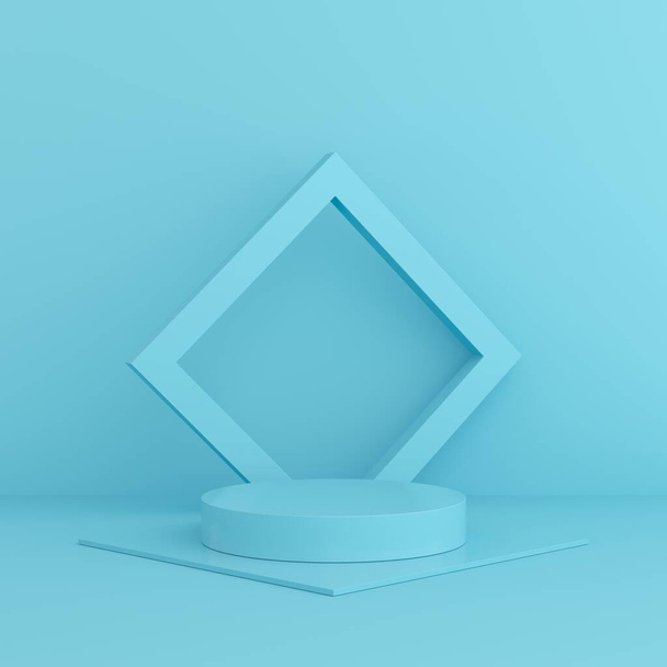Абстрактный фон, имитирующий сцену геометрической формы подиум для показа продукции. 3D рендеринг
 - Фото, изображение