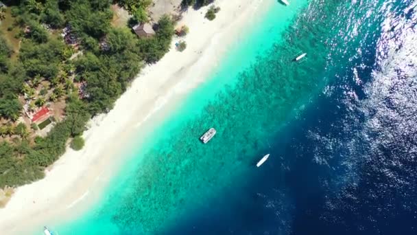 Vista para o mar a partir da praia de areia, férias de verão incríveis em Bermuda no Oceano Atlântico Norte - Filmagem, Vídeo