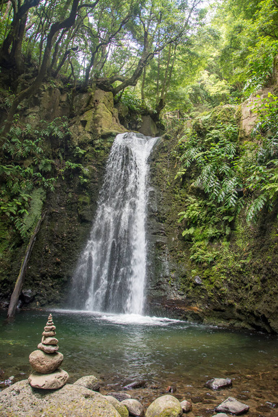 walk and discover the prego salto waterfall on the island of sao miguel, azores, Portugal. - Photo, Image