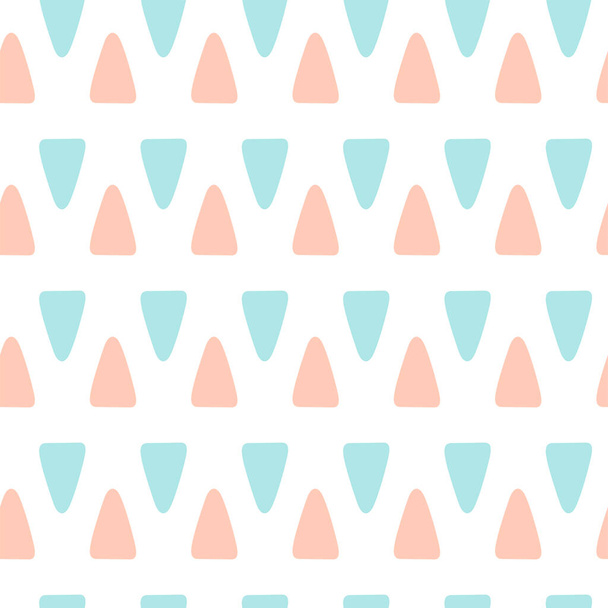 Seamless geometric pattern with triangles in Scandinavian style. - Wektor, obraz