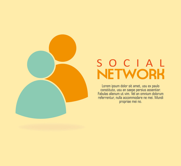 Sociální síť - Vektor, obrázek