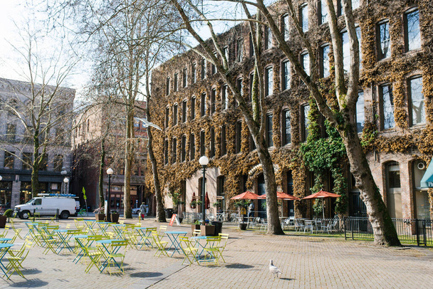 Seattle, Washington, USA. March 2020. Pioneer Square in early spring - Fotografie, Obrázek