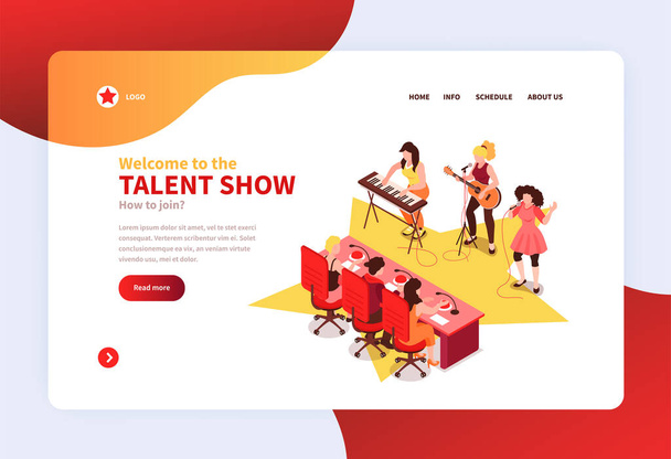 Talent Show Concept Banner  - Vector, Image