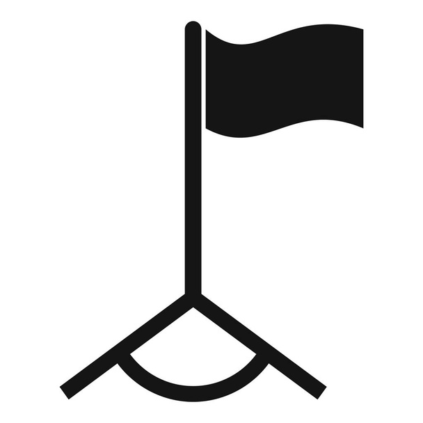 Soccer corner flag icon, simple style - Vetor, Imagem
