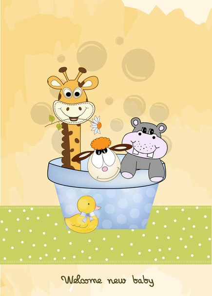 Тварина baby душ
 - Вектор, зображення