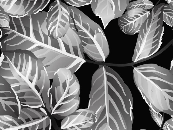 Leaves Seamless Pattern. - Vector, Image