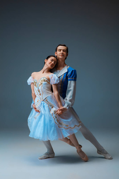 Young and graceful ballet dancers as Cinderella fairytail characters. - Valokuva, kuva