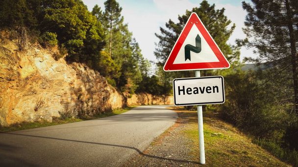 Street Sign the Direction Way to Heaven - Photo, Image