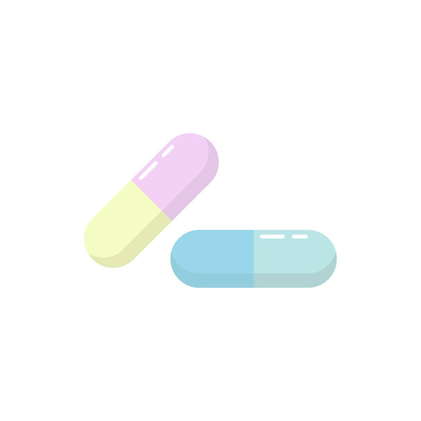 pill capsule. vector illustration. suitable for web design - Vektör, Görsel