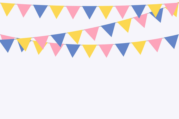 κόμμα καρναβάλι bunting γιρλάντα σημαία φόντο διάνυσμα απεικόνιση - Διάνυσμα, εικόνα