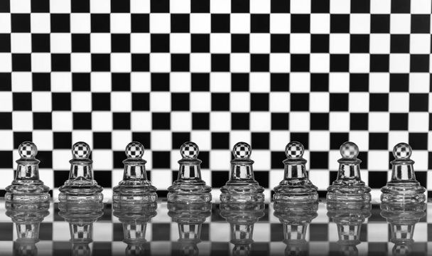 チェスボード、ポーン-戦いの準備ができて - 写真・画像