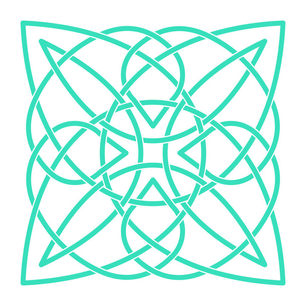 Irish celtic shamrock knot. Symbol of Ireland. Traditional medieval frame pattern illustration. Scandinavian or Celtic ornament. Isolated vector pictogram. Simple vector illustration - Vector, Image