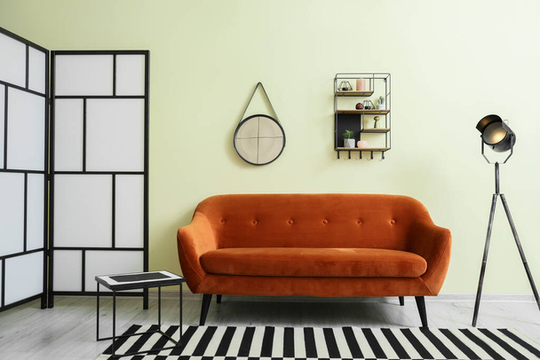 Gyönyörű belső világos modern nappali - Fotó, kép