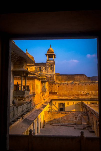 Der Haremsteil des Palastes Bernstein Fort, in Jaipur, Rajasthan, Indien - Foto, Bild
