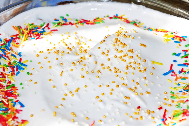Easter cake, colorful decoration  close-up. - Zdjęcie, obraz