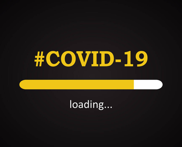 Φορτώνοντας τον ιό Covid 19 - καταπολέμηση της νόσου του Coronavirus - Διάνυσμα, εικόνα
