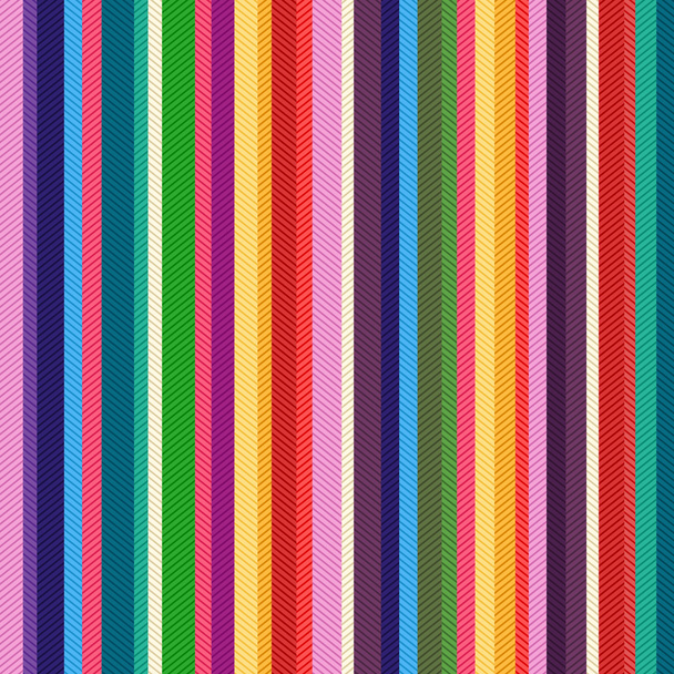 Seamless colorful stripes textured pattern - Vector, Image