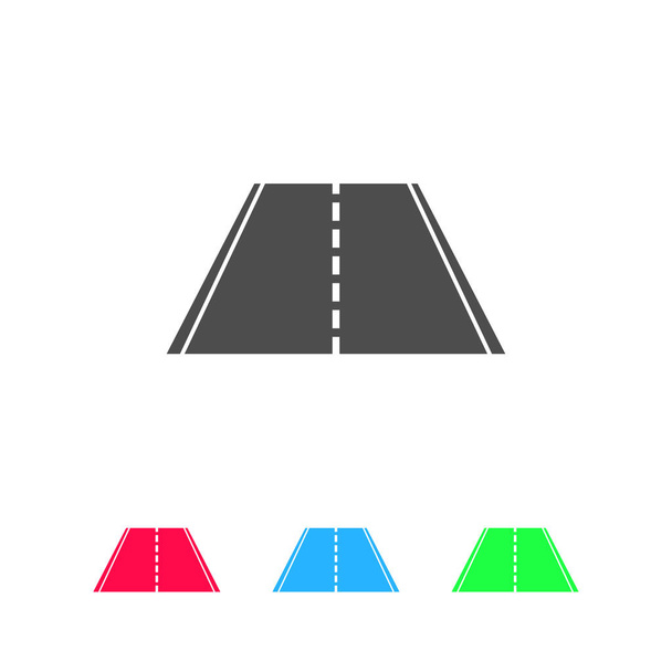 Icono de la autopista plana. Pictograma de color sobre fondo blanco. Símbolo de ilustración vectorial e iconos de bonificación
 - Vector, Imagen