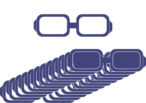 Szemüveg látás vektor kép helyet a szöveges. Plakát. Optikai bolt reklám. Szemüveget árulok a gyengébb látásért. Reklám a számlán. Szövegsablont. Orvosi szemész. - Vektor, kép