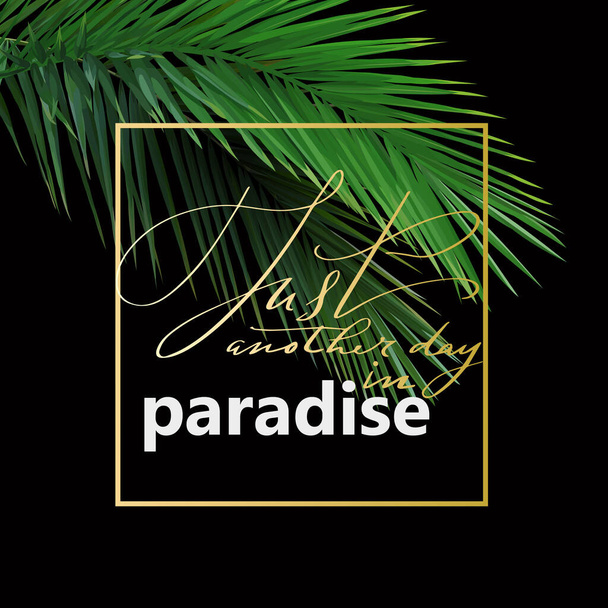 Impression estivale tropicale avec feuilles pour la conception de t-shirt
 - Vecteur, image