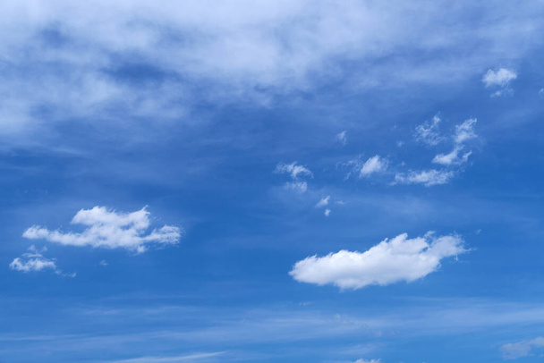 Soft clouds. Beautiful sky background. Blue sky with white clouds