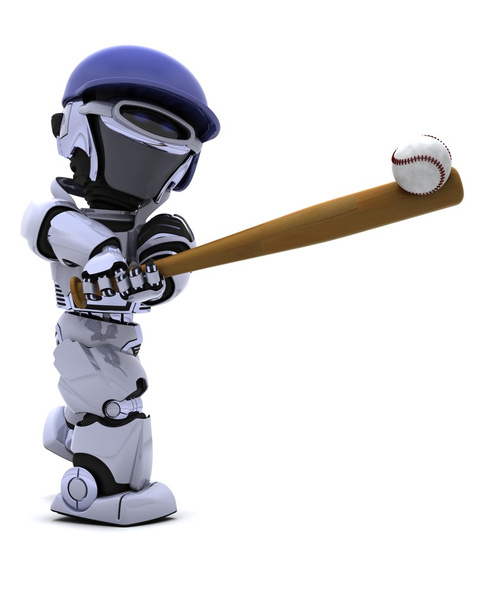 Robot játszik baseball - Fotó, kép