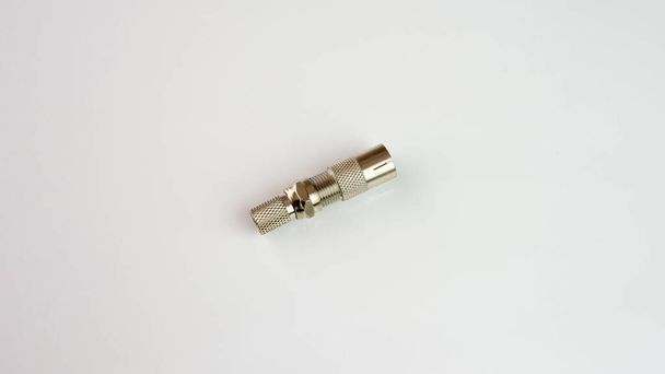 Antenna adapter on a white background antenna. - Foto, afbeelding