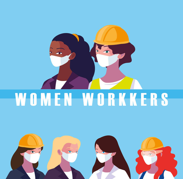 Architect businesswoman engineer and builder woman vector design - Vector, Image