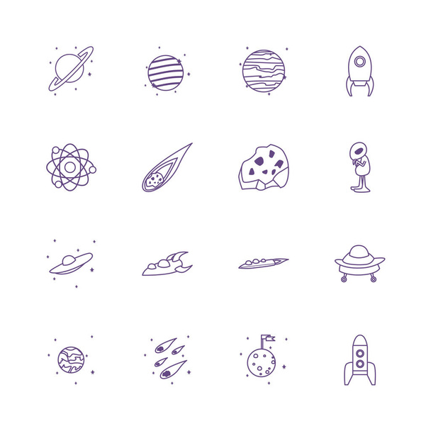 paquet d'icônes ensemble de l'espace
 - Vecteur, image