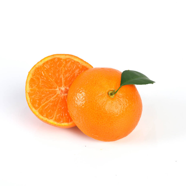 Orange fruit isolated on white background - Fotoğraf, Görsel