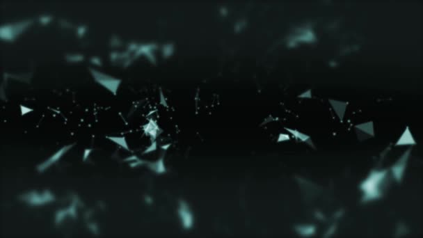 Constellation of blue line segments on the dark background. - Footage, Video