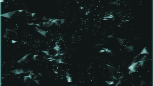 Constellation de segments de ligne bleue sur le fond sombre
. - Séquence, vidéo