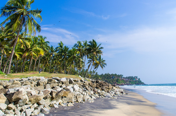Praias indianas incríveis, Black Beach, Varkala. Kerala, Índia
. - Foto, Imagem