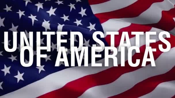 Video della bandiera americana. 3d United States American Flag Slow Motion video. US American Flag Blowing Close Up. US US Flag Motion Loop Risoluzione HD Sfondo USA. Bandiere americane 4 luglio Sfondo  - Filmati, video
