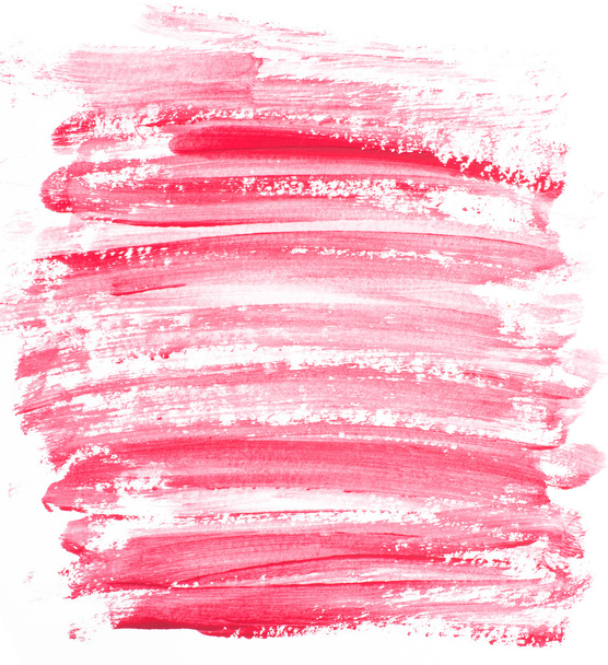 Red watercolor, acril stripe background isolated on background - Foto, afbeelding