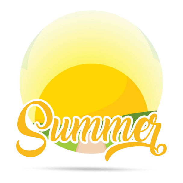 Summer landscape poster - Vector, afbeelding