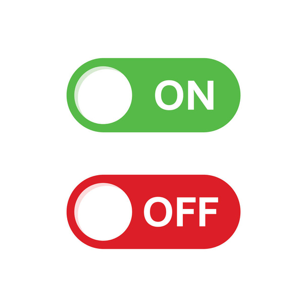 Włączanie / wyłączanie, włączanie i wyłączanie ikony edytowalnej. Znak wektora przycisku przełącznika - Wektor, obraz