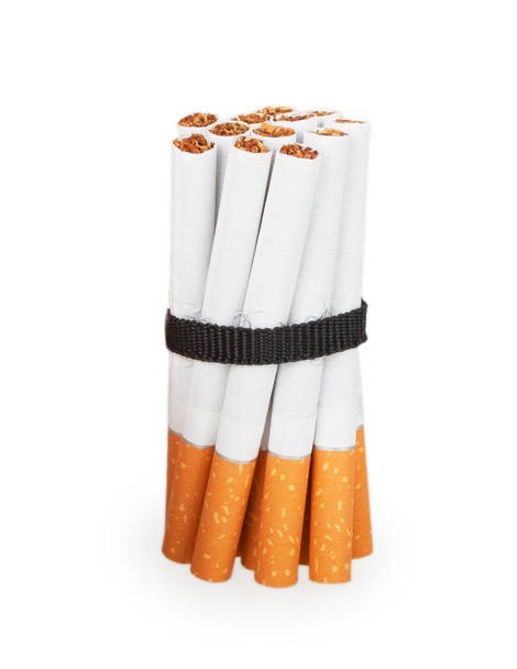 Cigarettes tied with a black ribbon - Photo, Image