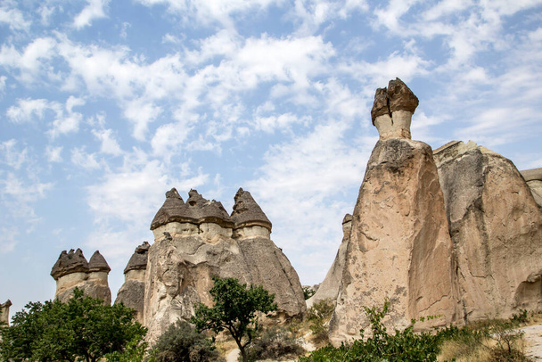 Volcanic formations in Turkey's Cappadocia. - Zdjęcie, obraz